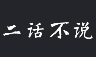 二话不说是成语吗（二话不说是成语吗有哪些）