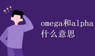 网络omega和alpha什么意思 omega和alpha什么意思