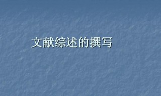 论文文献综述是什么 文献综述是什么