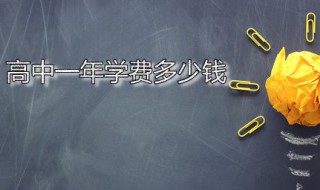 上海民办高中一年学费多少钱 高中一年学费多少钱