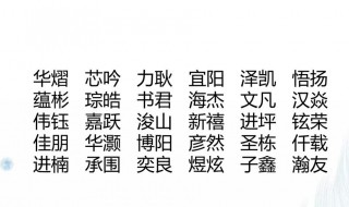 王姓男孩名字大全 王姓男孩名字大全好听