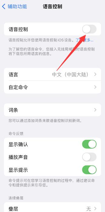 iPhone关闭辅助人工语音