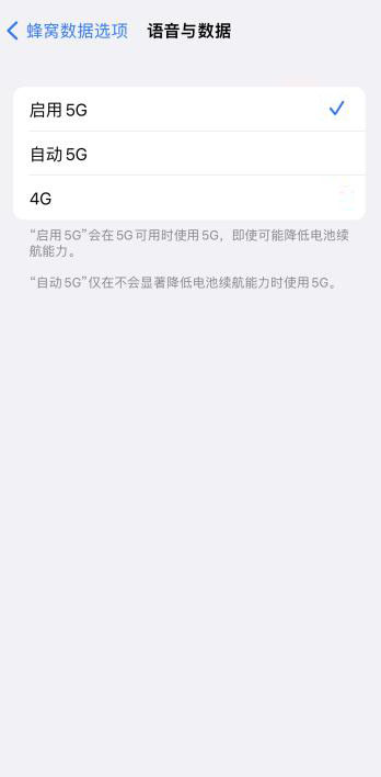 iPhone13启用5g和自动5g选哪个
