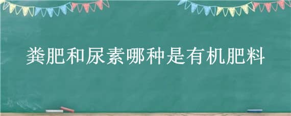 粪肥和尿素哪种是有机肥料 尿素属于有机肥