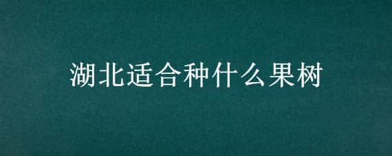 湖北适合种什么果树（湖北适合什么盆栽果树）