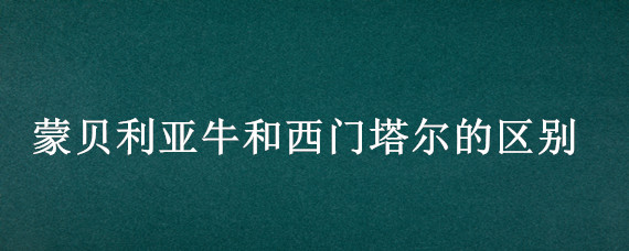 蒙贝利亚牛和西门塔尔的区别 奶牛和西门塔尔牛的区别