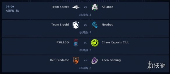 DOTA2Ti9小组赛A组第一轮比赛结果一览（dota2ti9比赛视频）