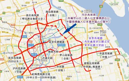 上海高架路外牌限行时间2020