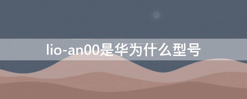 lio-an00是华为什么型号