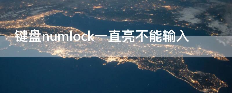 键盘numlock一直亮不能输入