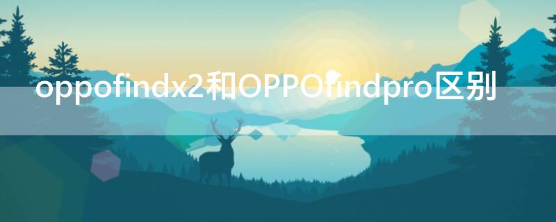 oppofindx2和OPPOfindpro区别