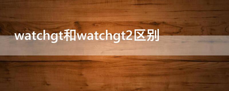 watchgt和watchgt2区别（watchgt1和watchgt2区别）