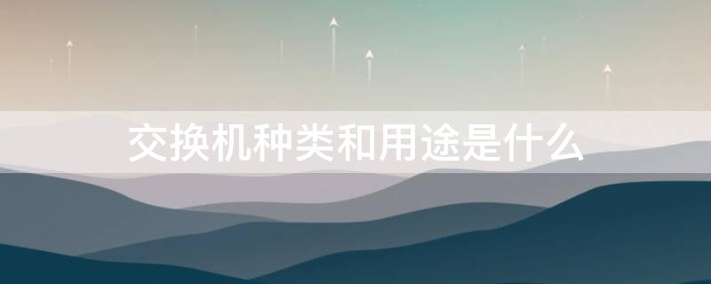 交换机种类和用途是什么 交换机可分为哪几种