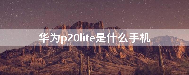 华为p20lite是什么手机 p20lite是什么手机型号