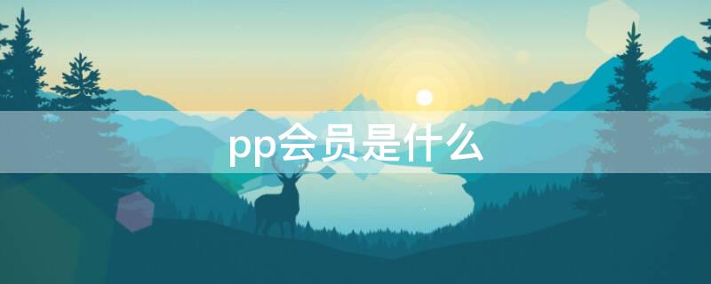 pp会员是什么（pp视频会员收费吗）