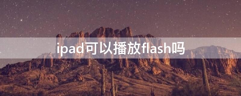 ipad可以播放flash吗 ipad能播放flash吗