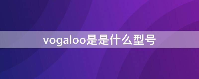 vogaloo是是什么型号（vog-aloo）
