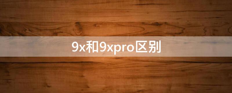9x和9xpro区别（9x跟9xpro有什么差别）