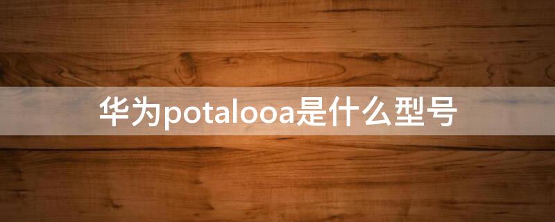 华为potalooa是什么型号