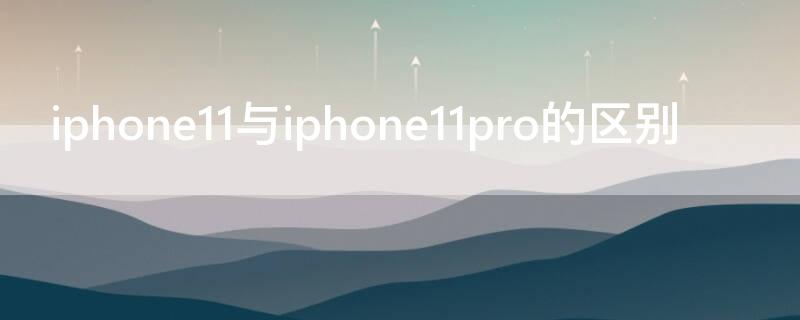 iPhone11与iPhone11pro的区别 iphone11和iphone11pro的区别,区别在哪里