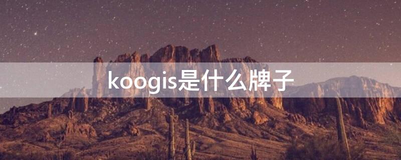 koogis是什么牌子 koioe是什么牌子