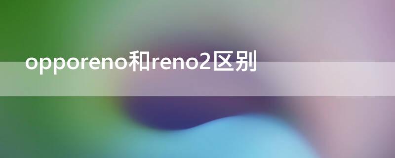 opporeno和reno2区别（opporeno2和reno哪个性价比高）