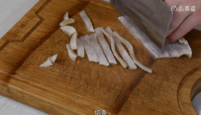 黄豆芽炒肉皮的做法