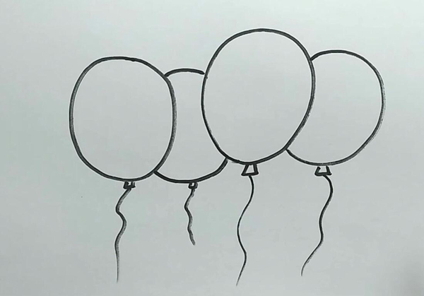 万圣节气球精灵简笔画