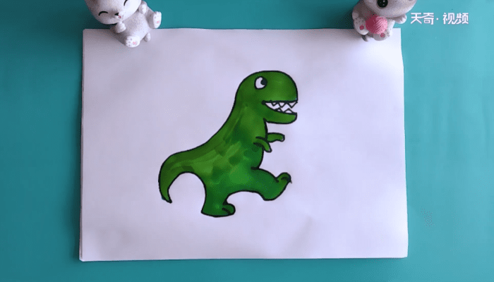 恐龙可爱简笔画