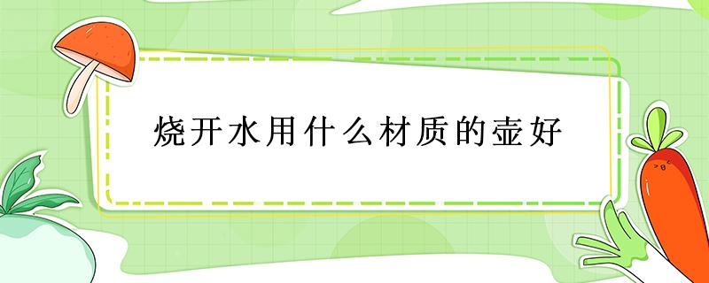 烧开水用哪种壶好 烧开水用什么材质的壶好