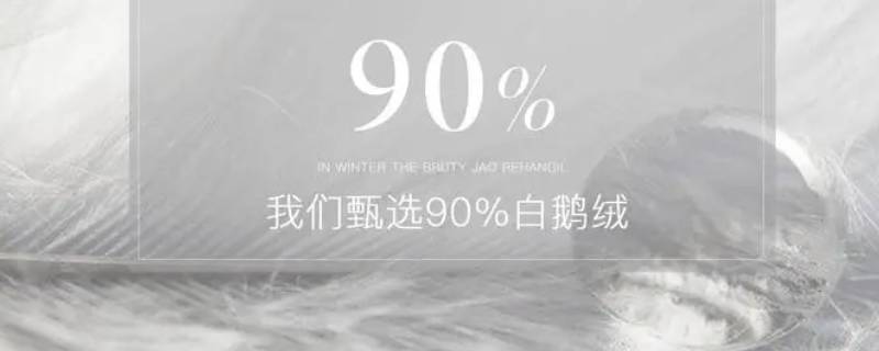 90%白鹅绒是什么意思
