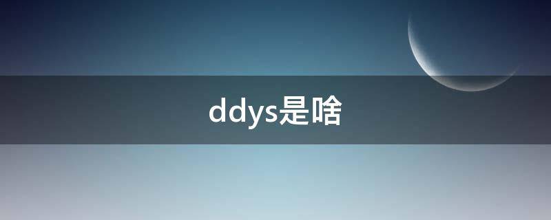 ddys是啥（days中文是什么意思啊）