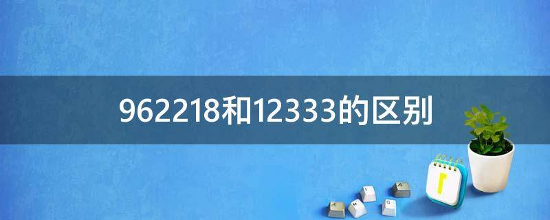 96102和12333什么区别 962218和12333的区别