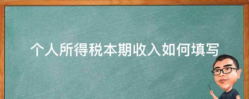 个人所得税本期收入如何填写 个人所得税本期收入怎么填写