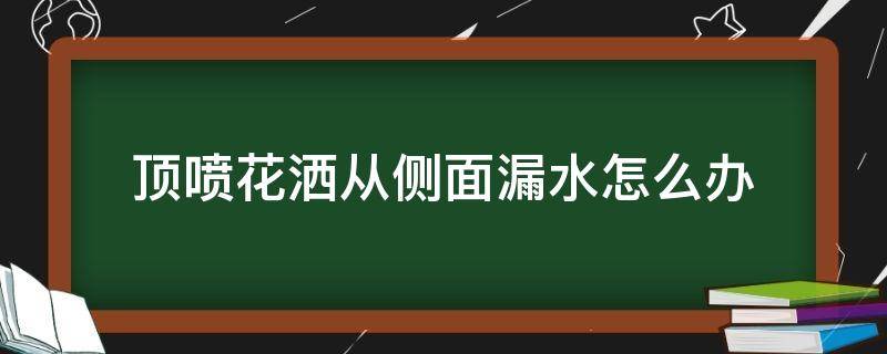 顶喷花洒边缘漏水 顶喷花洒从侧面漏水怎么办