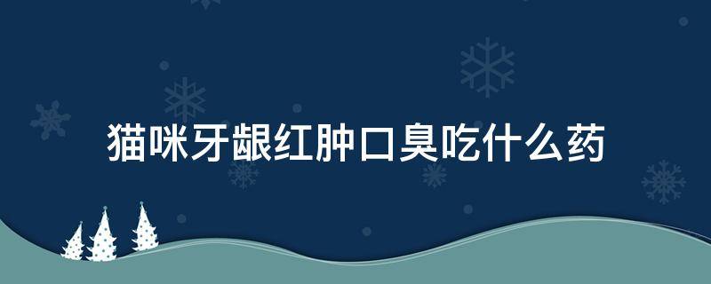 猫咪嘴巴臭牙龈红肿 猫咪牙龈红肿口臭吃什么药