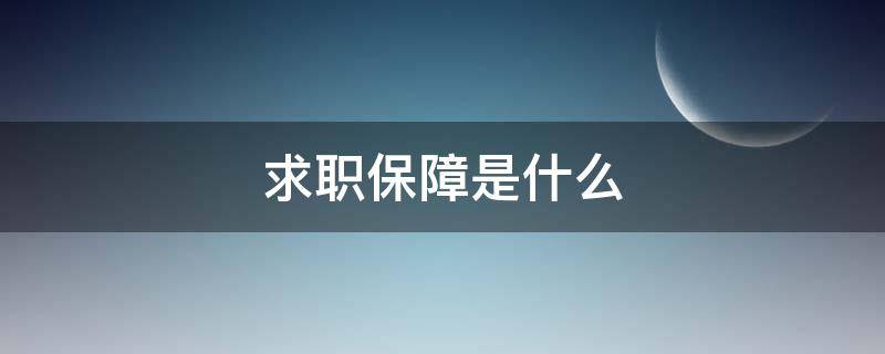 求职保障是什么 58同城上的求职保障是什么意思