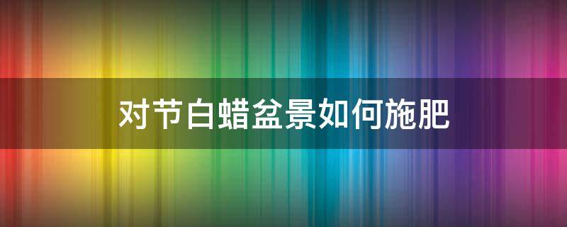 对节白蜡盆景如何施肥 对节白蜡盆景如何浇水