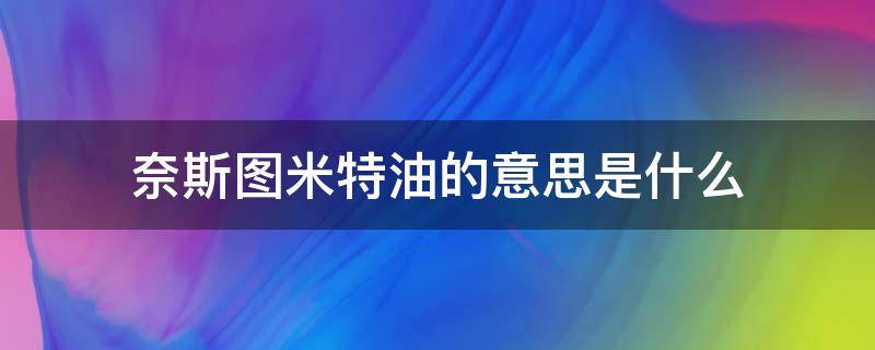 奈斯图米特油的意思是什么（奈斯图米特油英文）