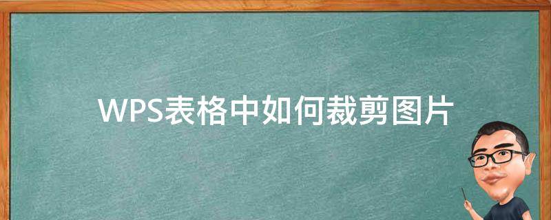 WPS表格中如何裁剪图片 wps表格怎么裁剪图片