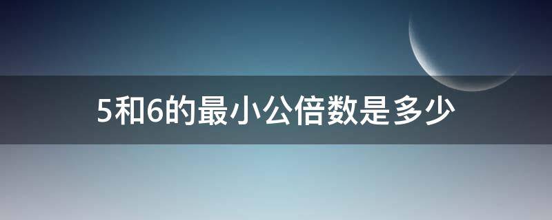 5和6的最小公倍数是多少 8和5和6的最小公倍数是多少