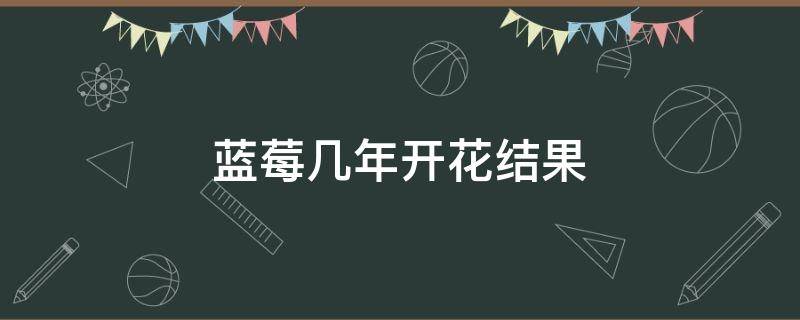 盆栽蓝莓几月份开花结果 蓝莓几年开花结果