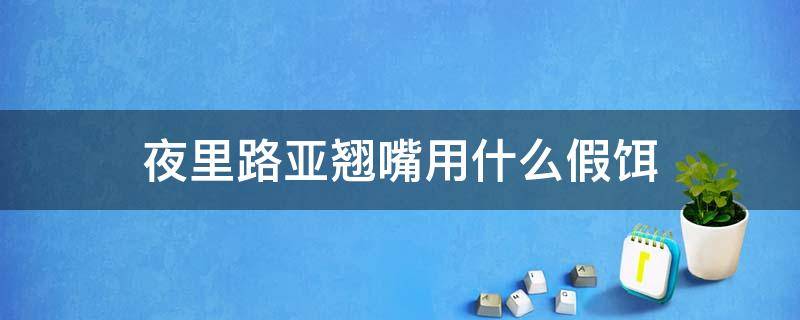 夜里路亚翘嘴用什么假饵 夜晚路亚翘嘴最佳假饵