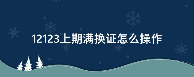 12123上期满换证怎么操作,体检没通过怎么办 12123上期满换证怎么操作