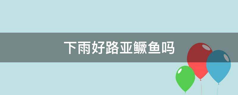 下雨好路亚鳜鱼吗 下雨天好路亚鳜鱼吗