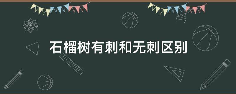 石榴树有刺和无刺区别（石榴树为啥有的带刺有的不带刺）