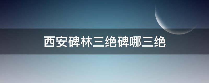 三绝碑的故事 西安碑林三绝碑哪三绝