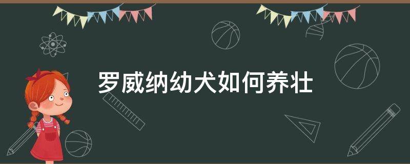 罗威纳幼犬如何养壮 罗威纳犬如何训练