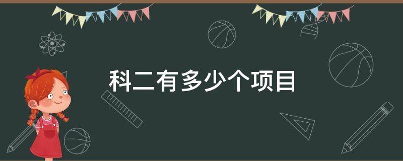 科二一共有几个项目 科二有多少个项目