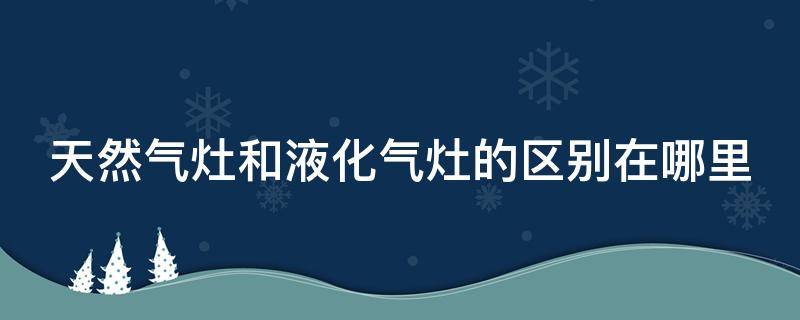 天然气灶和液化气灶的区别在哪里 天然气灶和液化气灶哪个好